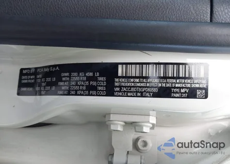 2016 Jeep Renegade Limited из США, поврежденный, VIN ZACCJBDT8GPD60583